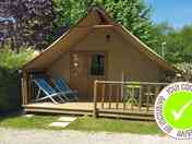 Chalet en bois 1 chambre 1 lit double 1 cuisine-séjour 1 salle de bain 1 salon