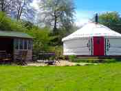 Moroccan Yurt, plus the dining hutte and kitchen