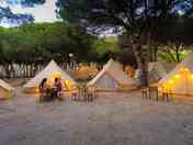 Glamping area with soft lighting (added by manager 02 Jan 2024)
