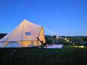 Bell tent at night