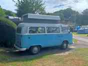 Campervan on pitch