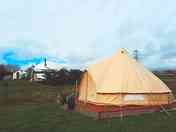 Robin Bell Tent outside early morning. (added by manager 05 Oct 2023)