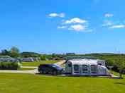 Touring pitches on site at Trelay