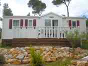 Exterior of the static caravan
