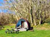 Exterior of camping pod