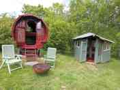 Caravan and the shelter