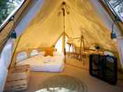 Bell tent with storage, cooler and seating (added by manager 16 Jan 2024)