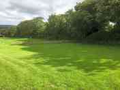 Sheltered by trees on one side and facing west, this pitch has the best views of the setting sun