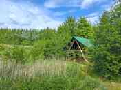 A-frame shelter at pitch 11