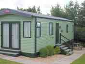 Front view of caravan