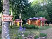 Peaceful cabins among the trees