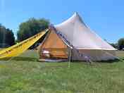 Four person bell tent exterior