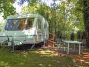 One of the on-site touring caravans