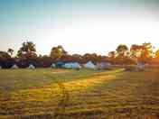 Non-electric grass tent pitch