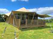 Exterior of the super safari tent