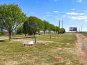 Pull-through sites on grass