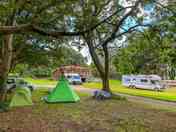 Tents set up