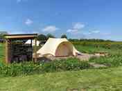 Our Emperor Bell Tent for 4-6 people. Great for families and friends...