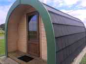 Out side of Pod overlooking spectacular views of rathlin, scotland etc