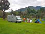 Spacious grass pitches