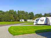 Fully-serviced pitches in the open field
