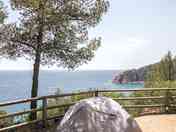 Tent pitch with sea view over the bay of Llorell