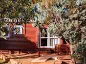 Static caravan garden