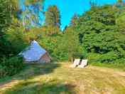Otter bell tent with loungers provided