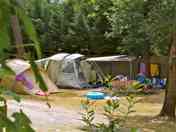 Shaded pitches among the trees