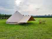 Exterior of the furnished bell tent