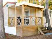 Caravan with covered deck