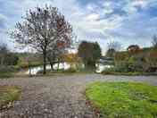 Hardstanding pitch overlooking the fishing lake