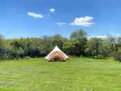 Bell tent in the sun