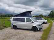 Roaches hardstanding small campervan and motorhome pitch