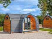 Exterior of camping pods
