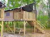 Exterior of the mini safari tent