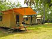 The exterior of a six-bed Taka tent