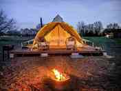 Private fire pit for our Daffodil luxury bell tent