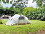 Tent on a grass pitch