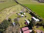 Ariel view of Springfields Countryside Caravan and camping taken April 2021