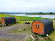 Pods with river view