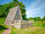 Exterior of the tipi chalet
