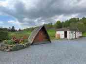 Exterior image of the camping pods