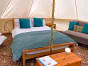 Double bed and sofa
