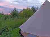 Sunset at the bell tent (added by manager 19 Aug 2021)