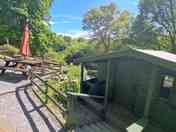 Otter cabin and beer garden
