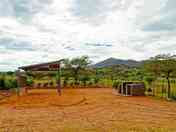 Sand pitch with shelter, barbeque facilities, wash-up basin and electric connections
