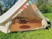 5m bell tent with double futon bed (linen included) (added by manager 30 May 2023)