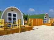 Camping pods with ensuite toilets
