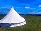 View of the yurts